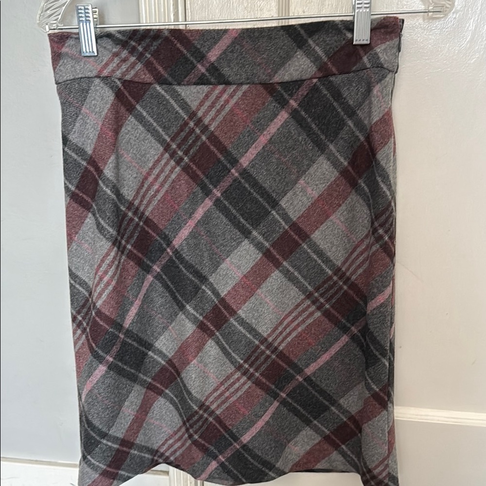 Vintage Ann Taylor Black and Gray Knee-Length Pencil Skirt